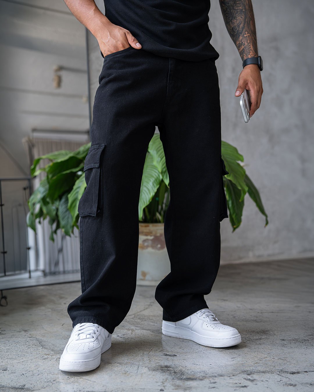 Cargo Prime Negro — vista frontal