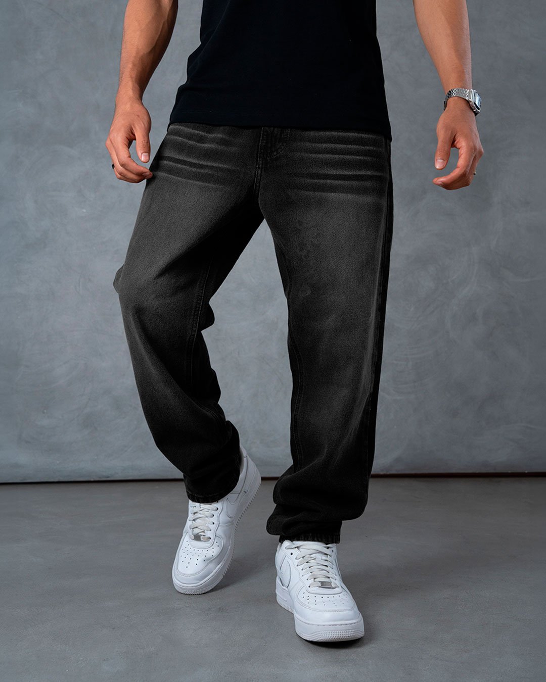 Mom Jean Focal Black — vista frontal