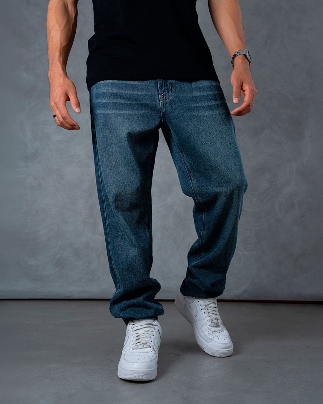Mom Jean Focal Blue — vista frontal