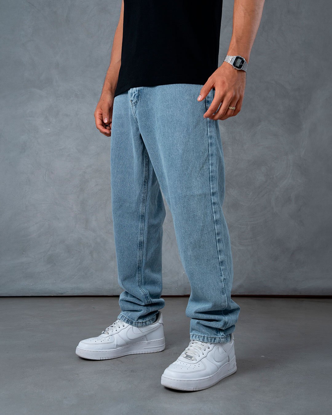 Mom Jean Sky Blue — vista frontal