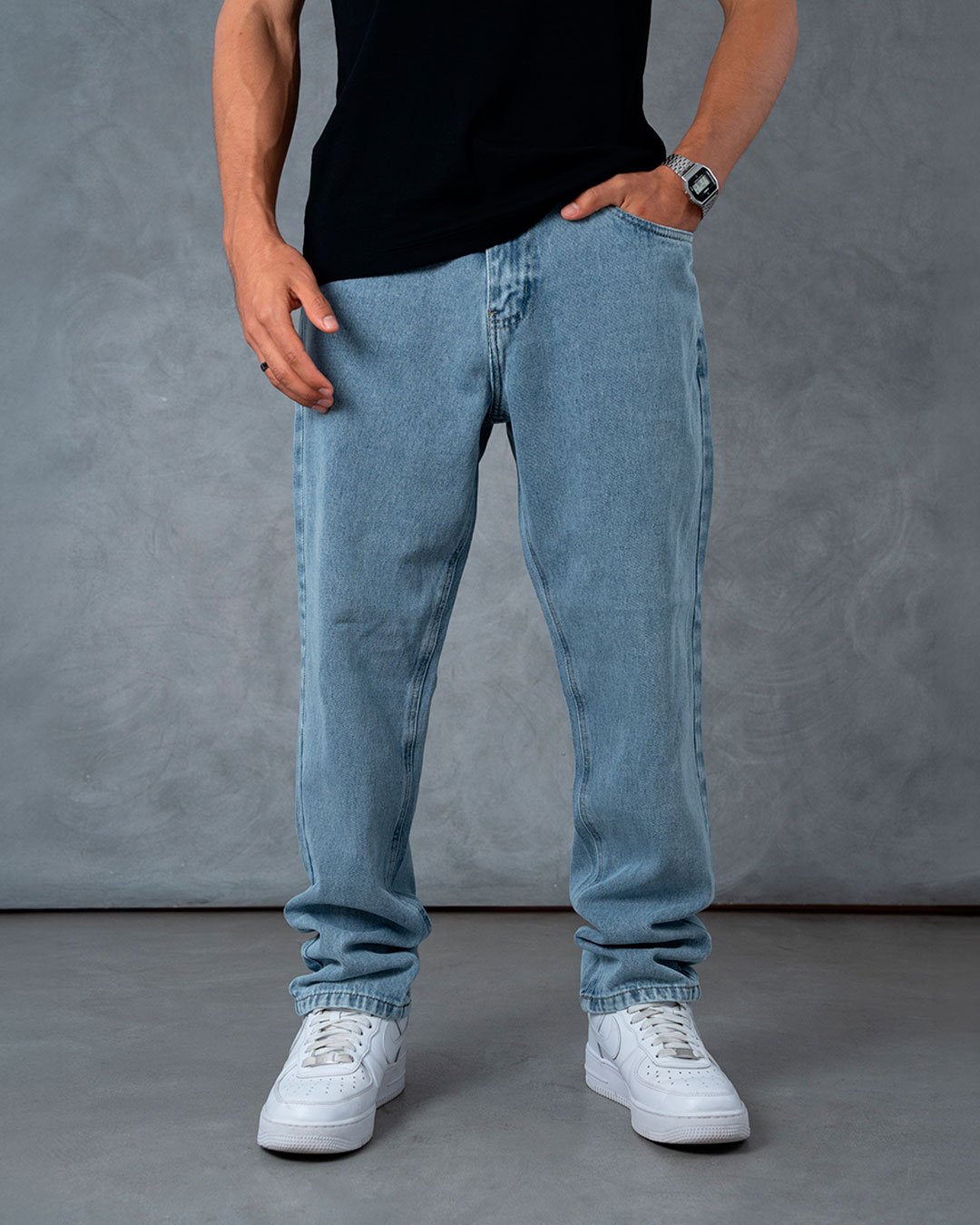 Mom Jean Sky Blue — vista frontal